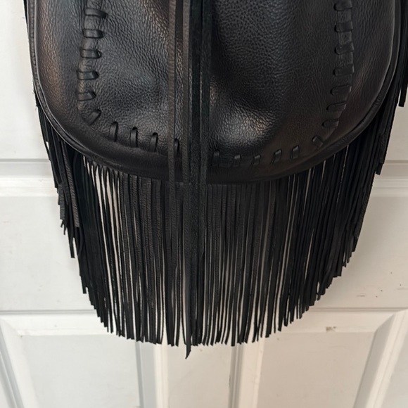 Black Fringe Shoulder Bag - Picture 3 of 14